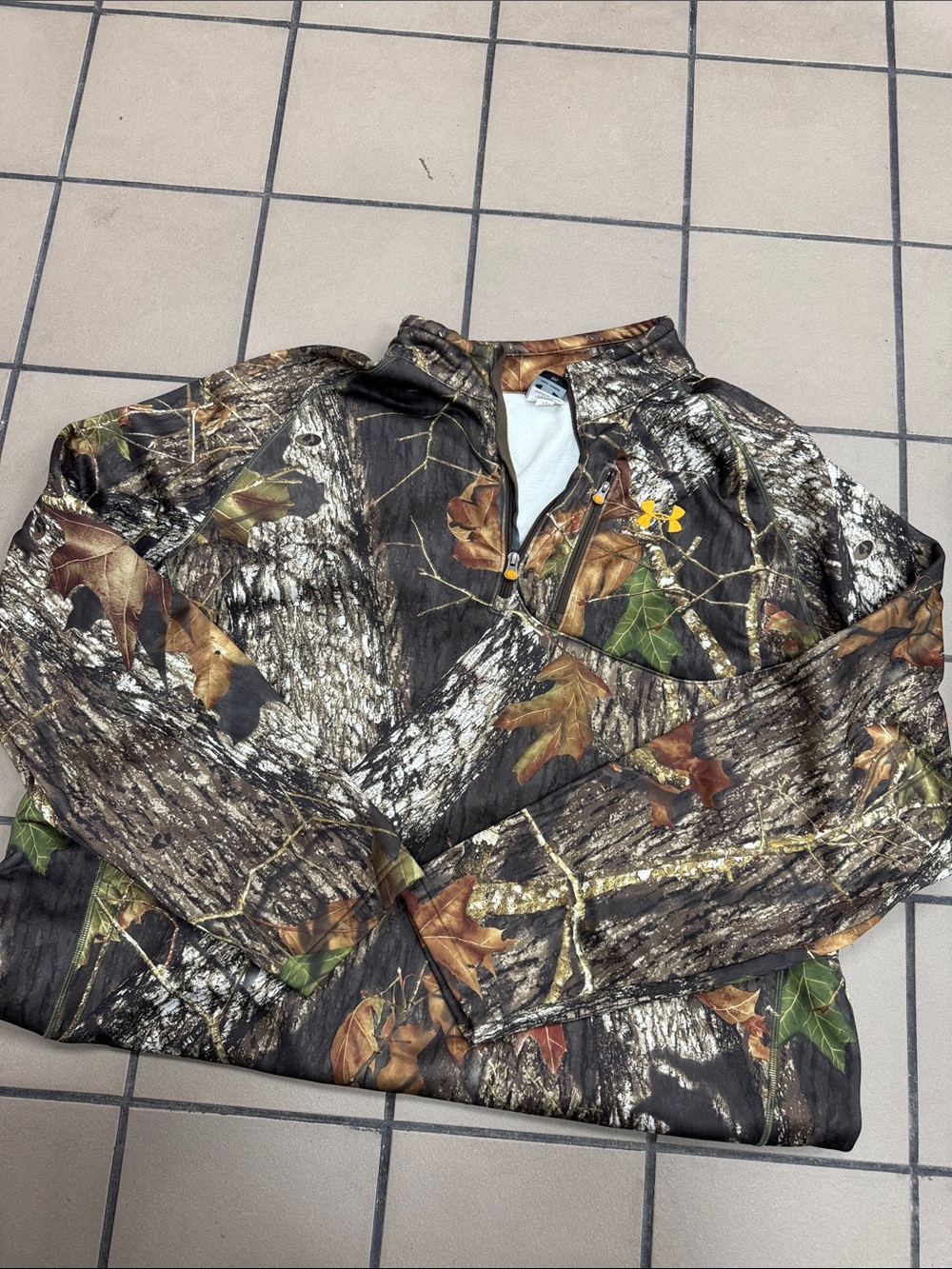 Under Armour Realtree Camo Quarter-Zip Pullover - Brown/Green